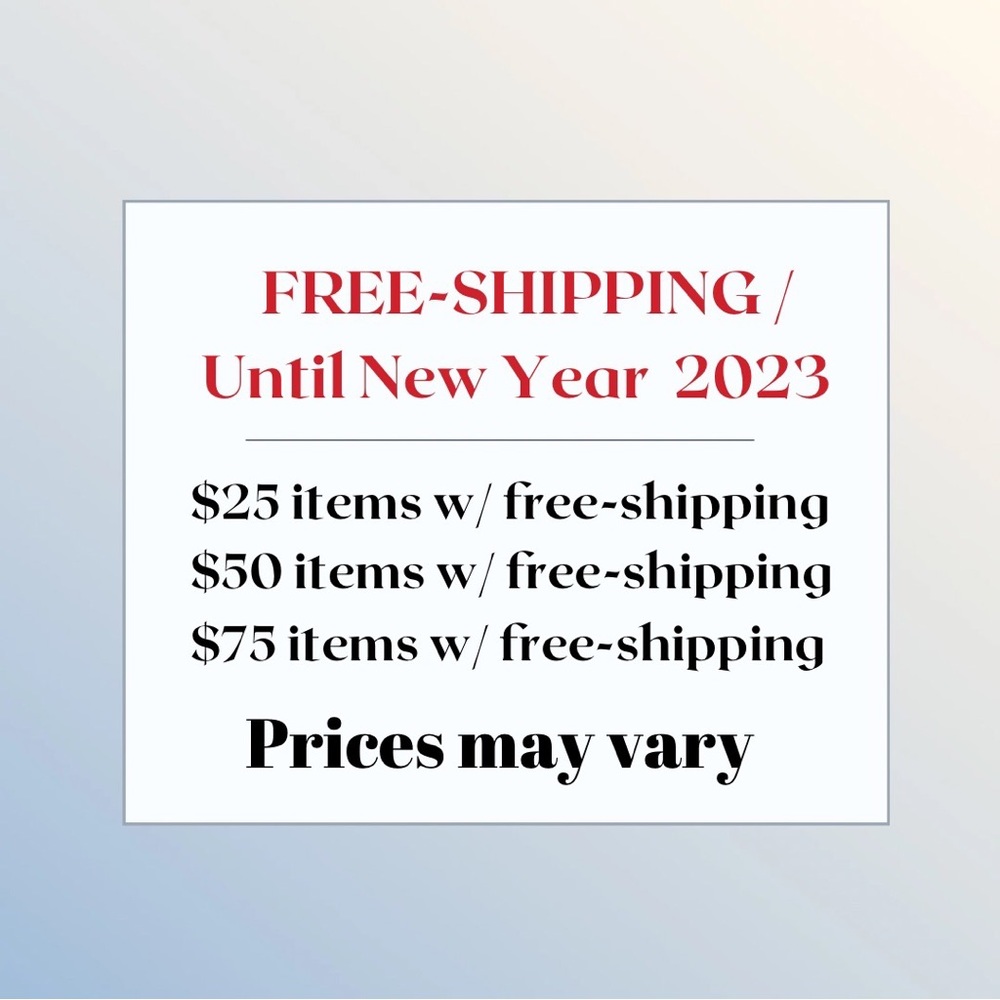 Free-Shipping until January 3,2023